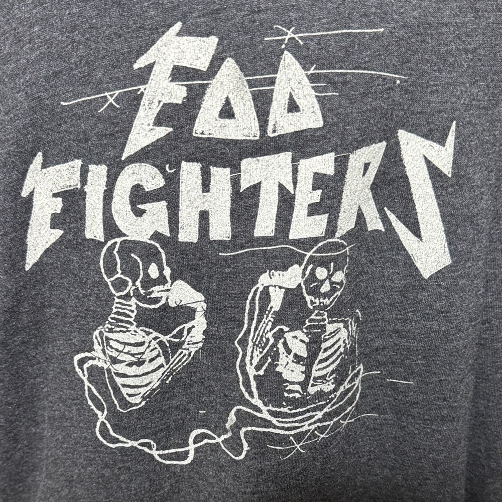Foo Fighters grey Zip-Up Hoodie with Foo Fighters design on the back. - Picture 3 of 8